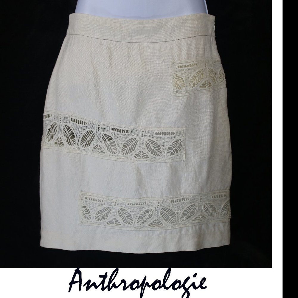 Anthro Moulinette Soeurs Skirt Bonsai Breeze Linen